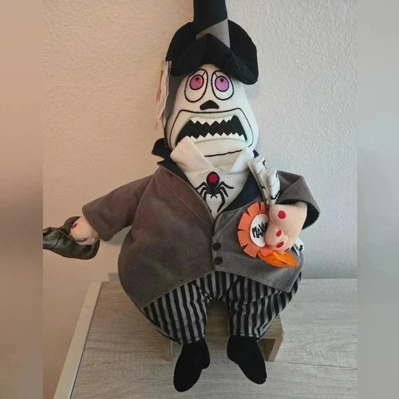The Disney Store Tim Burton Nightmare Before Christmas Plush 2 Face Mayor Stuffe - Picture 2 of 7